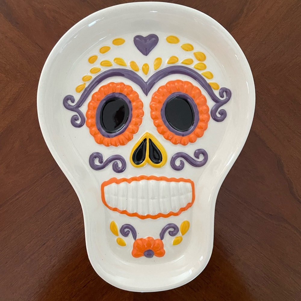 Sugar Skull Ceramic Dish